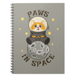 Carnet Fun Cat in space Cat Astronaut Cosmic animal Moon