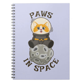 Carnet Fun Cat in space Cat Astronaut Cosmic animal Moon