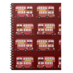 Carnet Fun London Double Decker Bus Cartoon Motif
