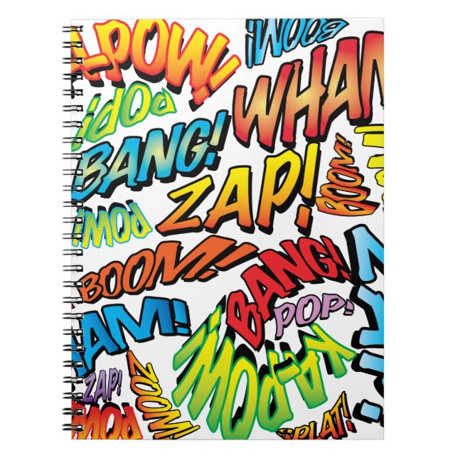 Carnet Fun Retro Comic Book pop Art Sounds (Devant)