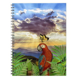 Carnet Fun Stormy Sky Parrot et Papillon