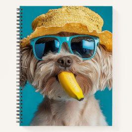 Carnet Fun Summer Dog avec Banana Notebook