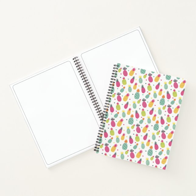 Carnet Fun Tropical Ananas motif de fruits d'été (Intérieur)