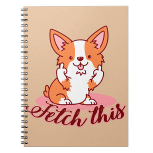 Carnet Funky Corgi Chien moyen Dog Extraire ceci