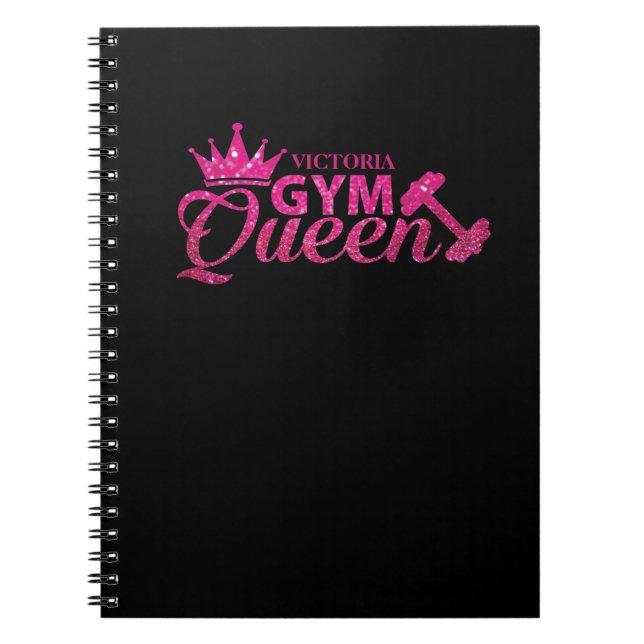 Carnet Funky Personnalisé Hot Rose Faux Parties scintilla (Devant)