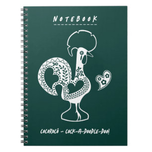 Carnet Funky Portugais Rooster Moderne Silhouette