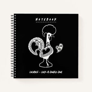 Carnet Funky Portugais Rooster Moderne Silhouette