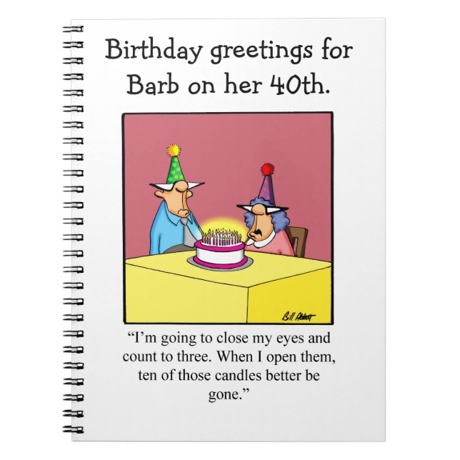 Carnet Funny 40th Birthday Party Guestbook (Devant)