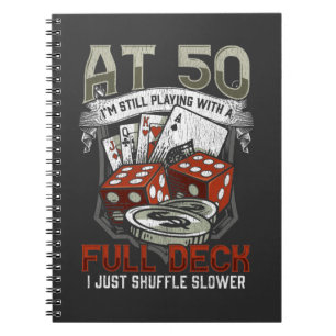Carnet Funny 50th Birthday Poker Player Cards Jeux