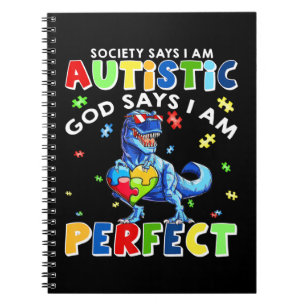Carnet Funny Autism cite "La société dit que je suis auti