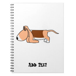 Carnet Funny Bassett hound car argon personnalisé