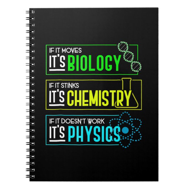 Carnet Funny Biologie Chimie Physique Science Nerd (Devant)