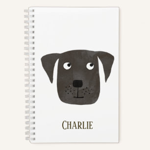 Carnet Funny Black Labrador Retriever Chien Nom personnal