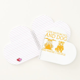 Carnet Funny Bulldog I Like Motorcycles And Dogs