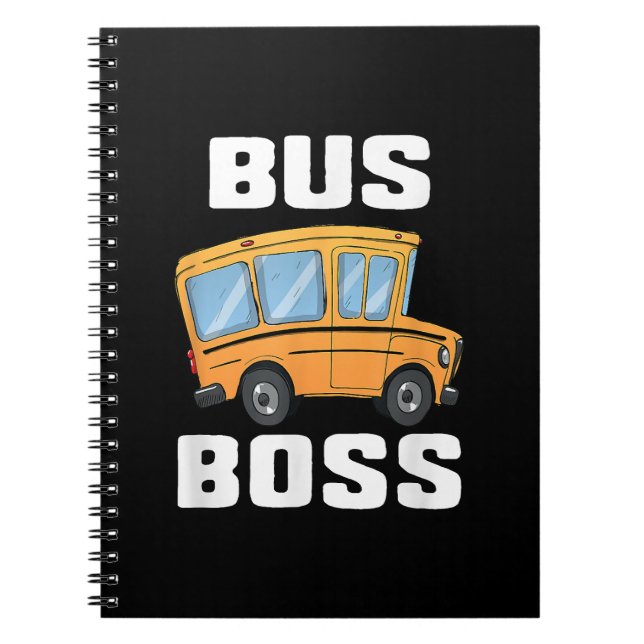 Carnet Funny Bus Boss School Bus Driver (Devant)