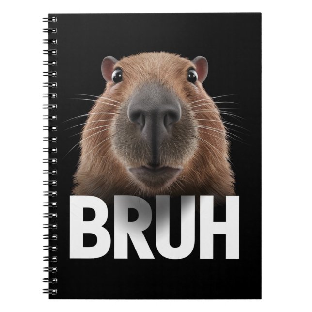 Carnet Funny Capybara Bruh (Devant)