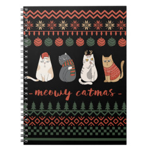 Carnet Funny Chat jeu de Noël - Chat Noël