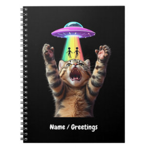 Carnet Funny Chat Selfie Alien UFO Hilariant personnalisa