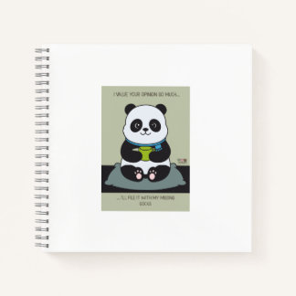 Carnet Funny Custom Sarcastic Panda Opinion Coworker Gift