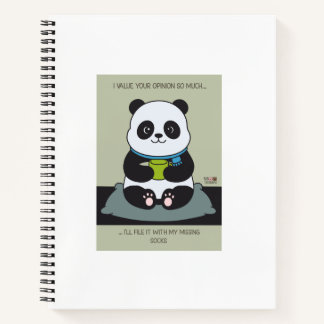 Carnet Funny Custom Sarcastic Panda Opinion Coworker Gift