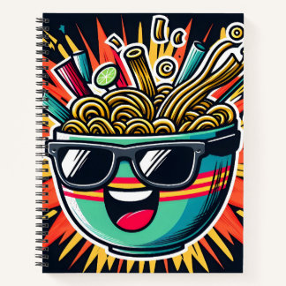 Carnet Funny Cute Noodle Cartoon Ramen Bowl