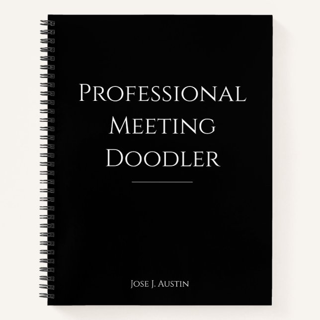 Carnet Funny de doodler de réunion professionnelle (Devant)