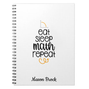 Carnet Funny école de mathématiques cadeau personnalis