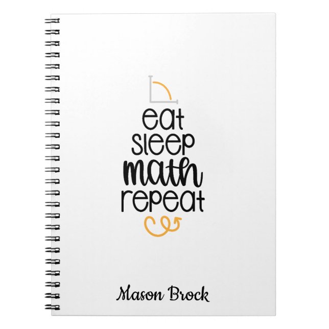 Carnet Funny école de mathématiques cadeau personnalisé (Devant)