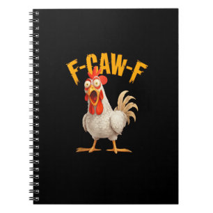Carnet Funny F-Awk-F poulet F-Caw-F coq Pun Retro Vi