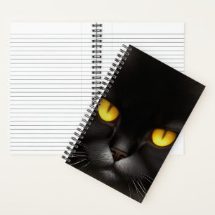 Carnet Funny Fluffeux noir Perse noir chaton visage