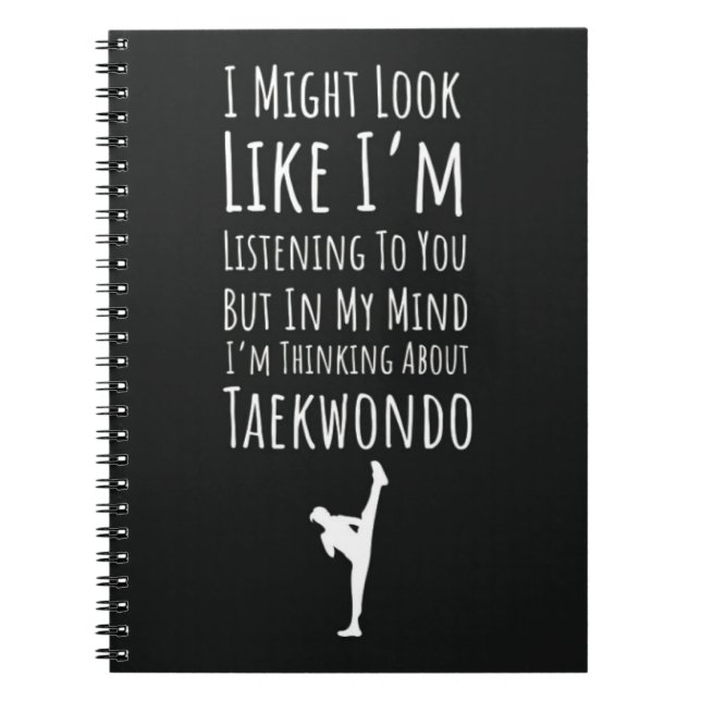 Carnet Funny Gift For Taekwondo Lover Humor Martial Arts (Devant)