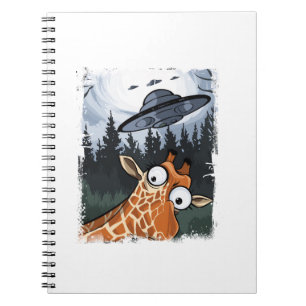Carnet Funny Giraffe UFO Zoo Animal Weird Meme Graphique 