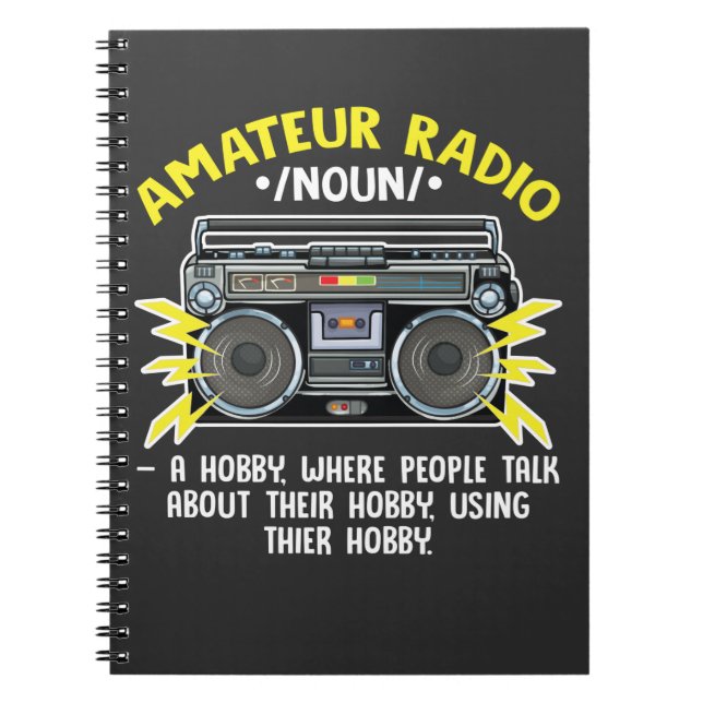Carnet Funny Ham Radio Opérateur Amateur Radio Définition (Devant)