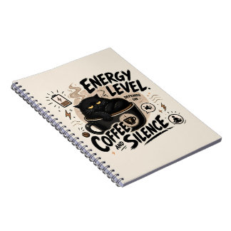 Carnet Funny Introvert Black Cat Notebook