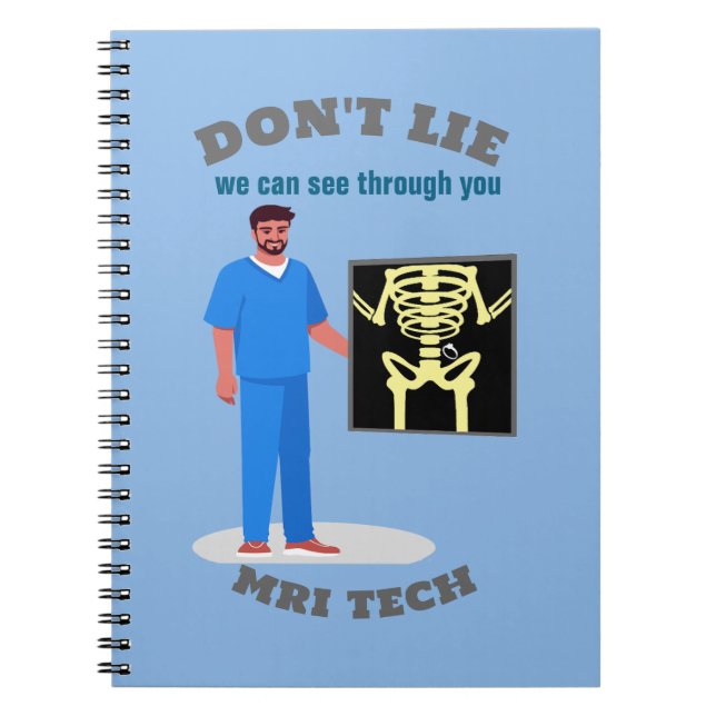 Carnet Funny IRM Tech Custom Radiologie Spécialité (Devant)