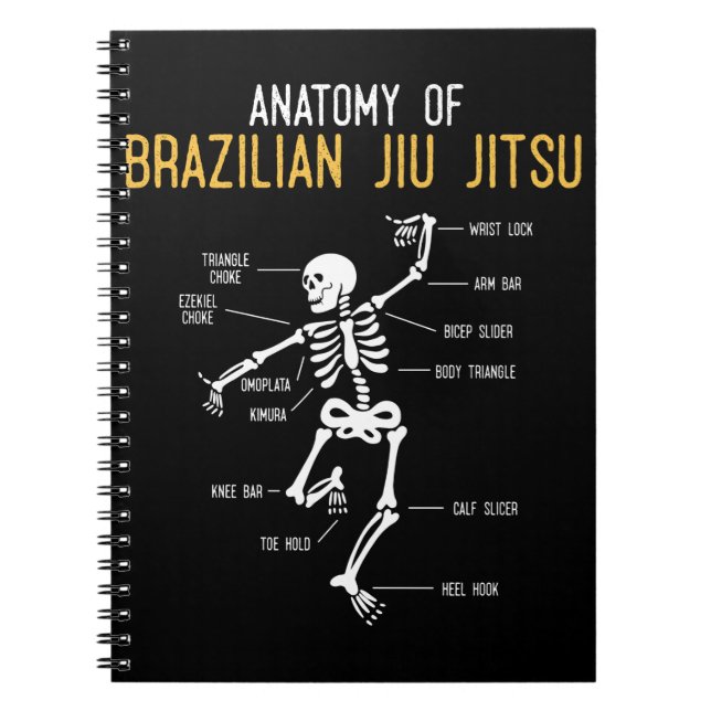 Carnet Funny Jiu Jitsu Fighter Anatomy BJJ Humour d'entra (Devant)