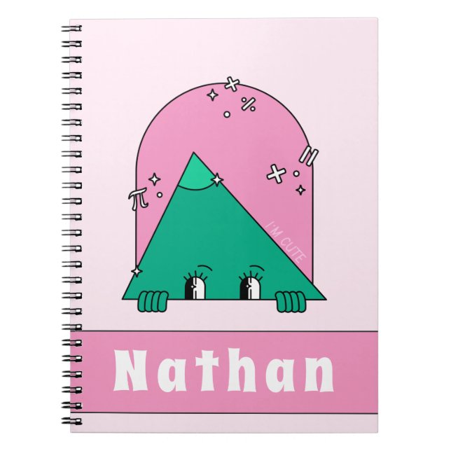 Carnet Funny Math Objet Triangle mignon Enfants personnal (Devant)