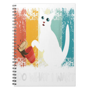 Carnet Funny Meowy amoureux des chats Retro cat je fais c