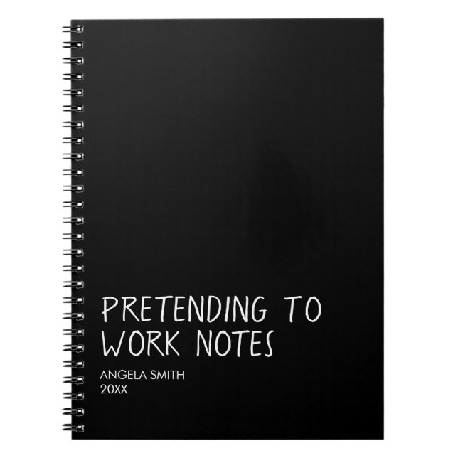 Carnet Funny Office Notebook, Pretending to Work Notes  (Devant)
