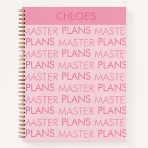 Carnet Funny Personnalisé Master Plans Enseignant de bure