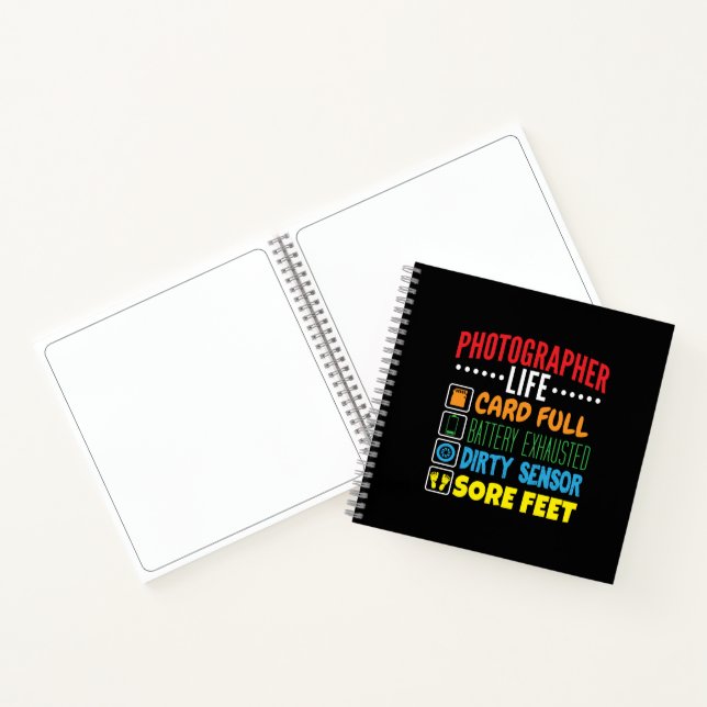 Carnet Funny Photographe Liste de contrôle de la vie (Intérieur)