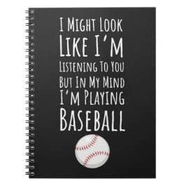 Carnet Funny Presents For Baseball Players Team Fan Lover