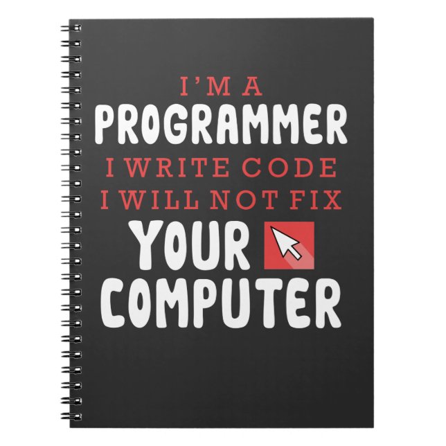 Carnet Funny Programmer le Humour de codeur de réparation (Devant)