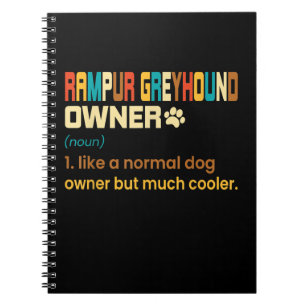 Carnet Funny Rampur Greyhound Vintage Retro Dog Maman Pap