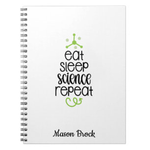 Carnet Funny Science étudiant école cadeau personnalis