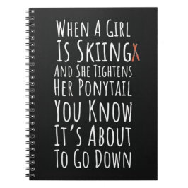Carnet Funny Skiing Gifts Girls Skier Winter Sports Women