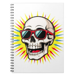 Carnet **Funny Skull With Sunglasses – Cartoon Laughing S