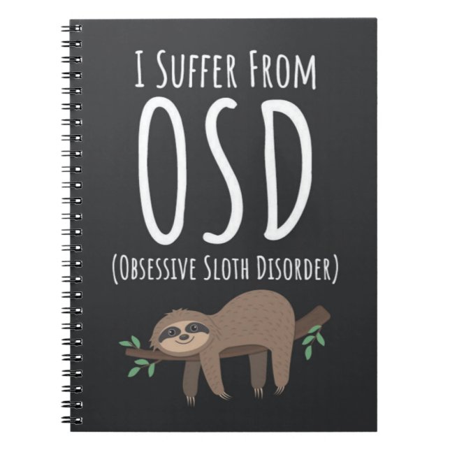 Carnet Funny Sloth Gifts Cute Animals Lazy Humor Humorous (Devant)