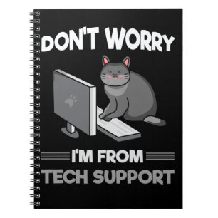 Carnet Funny Support technique Amoureux des chats Informa
