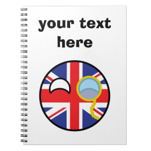 Carnet Funny Trending Geeky Royaume-Uni Countryball